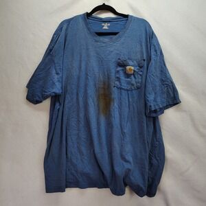 Carhartt Thrashed Gradient Sun Faded Worn Holes Work T-Shirt Authentic Sz XXL 2X